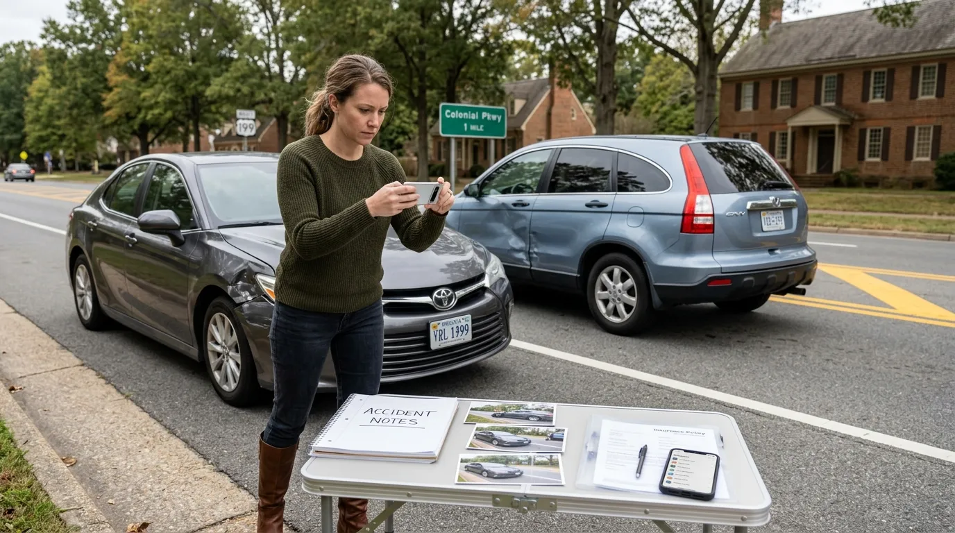 Car accident victim preserving evidence after a Williamsburg crash